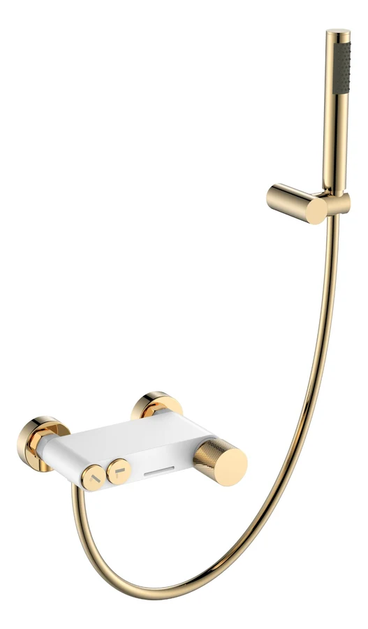 Смеситель для ванны Boheme Stick 123-WG.2 114×185×70 мм, цвет золото