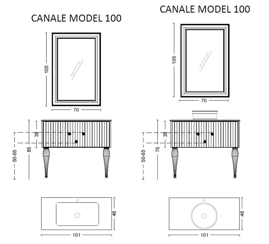 Тумба для ванной Armadi Art Vallessi Avantgarde 843-100-WCR 100×46×38 см, цвет белый матовый
