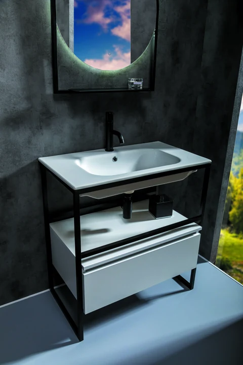 Тумба для ванной Armadi Art Loft 894-080-W 78×48×29 см, цвет белый матовый