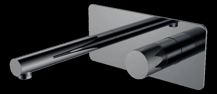 Смеситель встраиваемый Boheme Stick 125-SGM.2 202×230×100 мм, цвет графитовый глянцевый