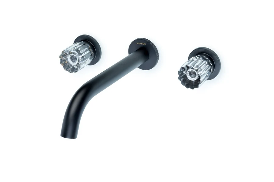Смеситель встраиваемый Boheme Elegante 152-2-B-EL 281×242 мм, цвет черный матовый